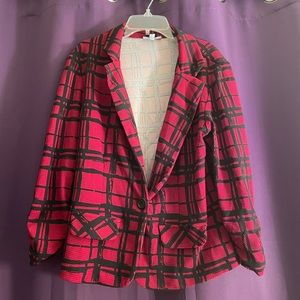 Red and Black Soft Blazer